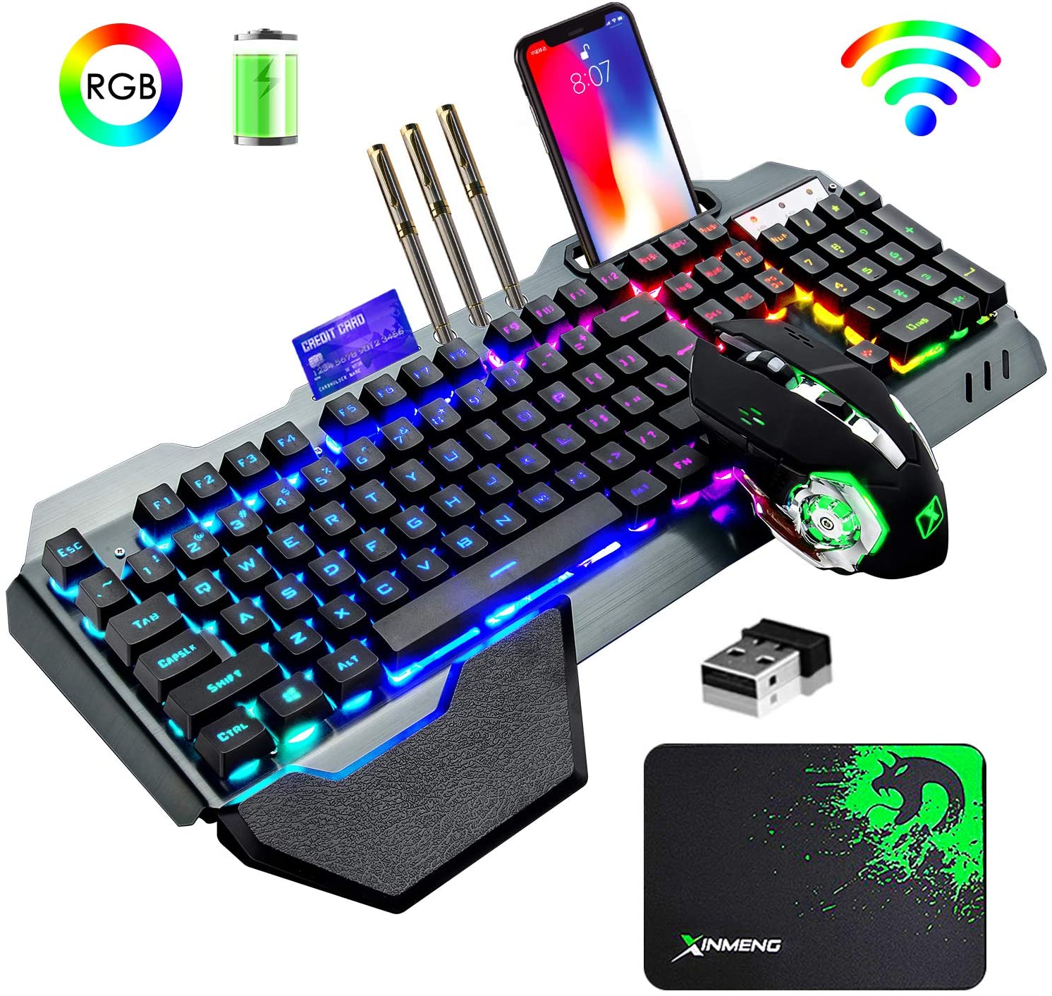 Gaming Keyboard Mouse And Headset Combo - Combinação de teclado e mouse para