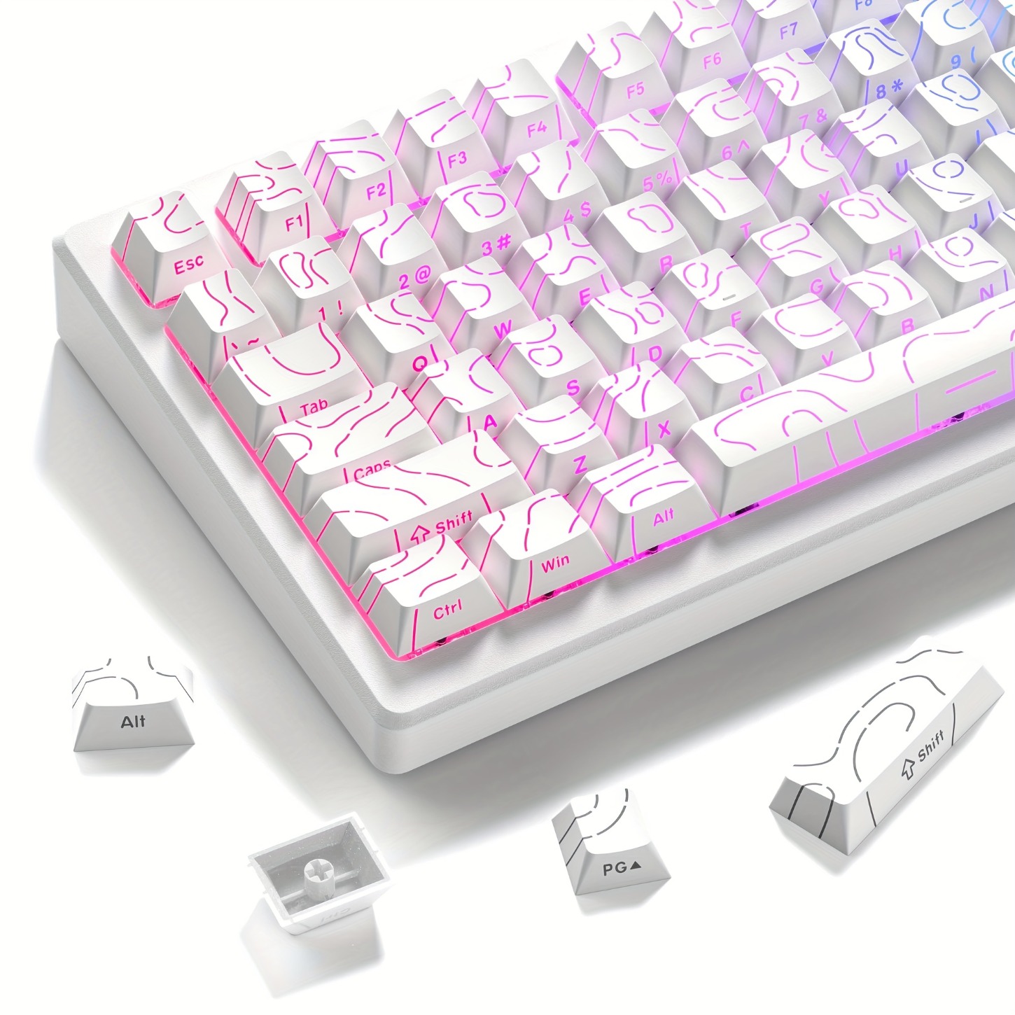 Gaming Keyboard Magnetic Switches - Teclas PBT Contour Line 2026, 97