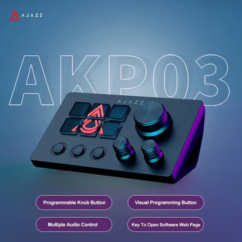 Gaming Keyboard 1 Hand - Controlador de Painel Ajazz AKP03E/153E para