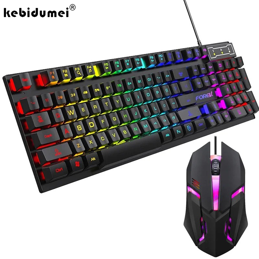 Gaming Keyboard Half - Teclado Mecânico Retroiluminado Kebidumei com 104
