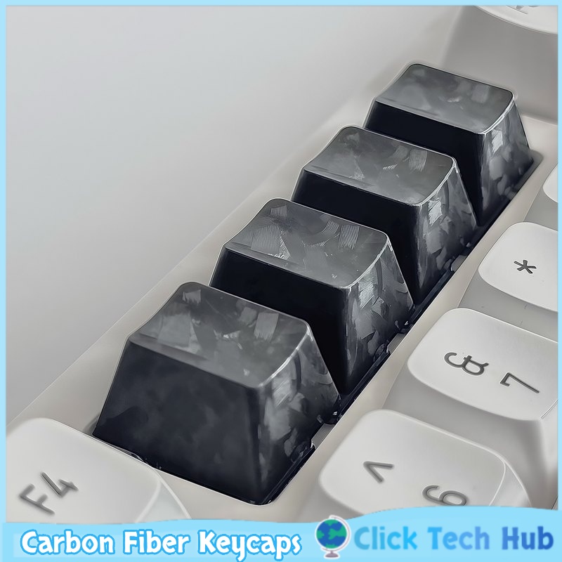 Keyboard Gaming Black - Teclas de Fibra de Carbono Pretas