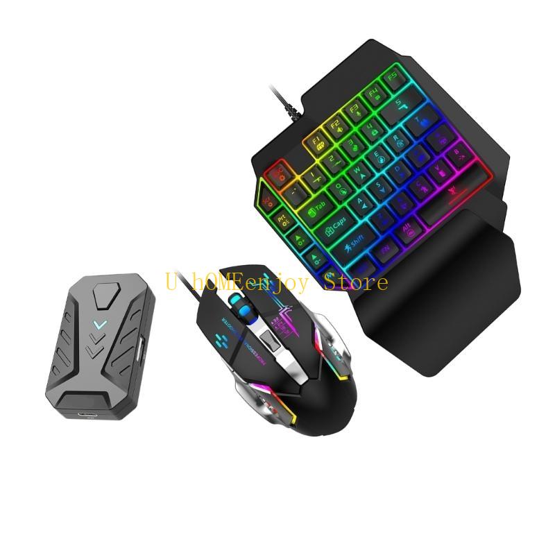 Gaming Keyboard Mouse And Headset Combo - Conversor teclado e mouse para jogos,