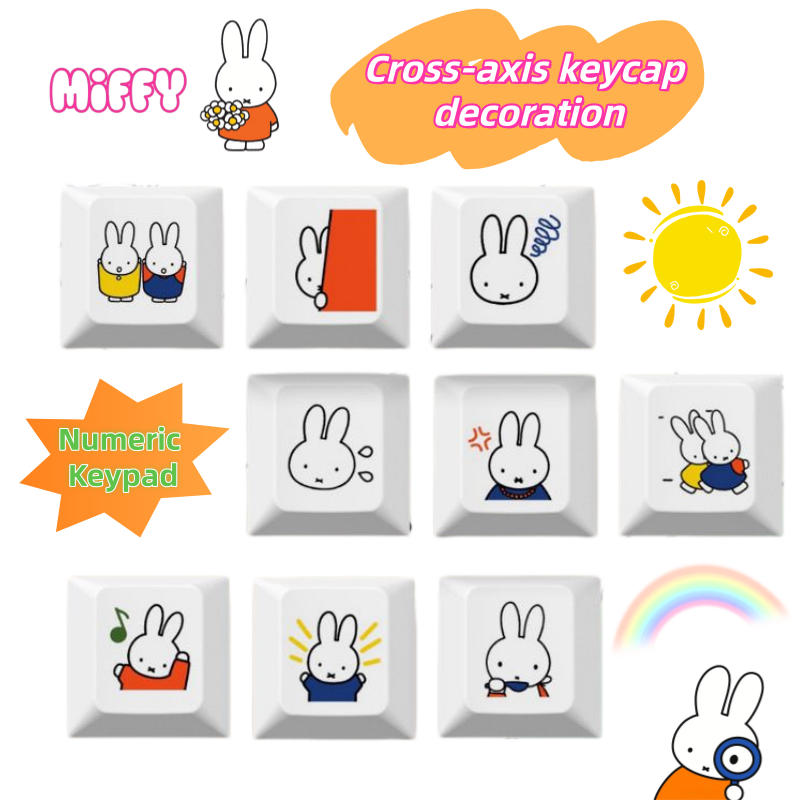 Novo Keycap de Coelho Miffy em - Gaming Keyboard Mechanical avaliação e preço