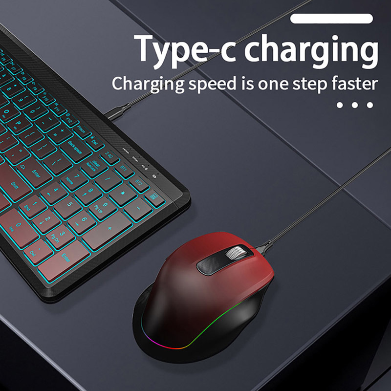 RGB Backlit Silent Wireless Te - Gaming Keyboard Mouse And Headset Combo avaliação e preço