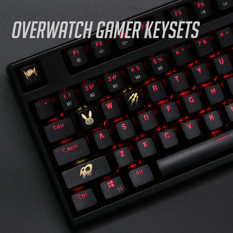 ABS gravado Keycaps com luz de - Keyboard Gaming Black avaliação e preço