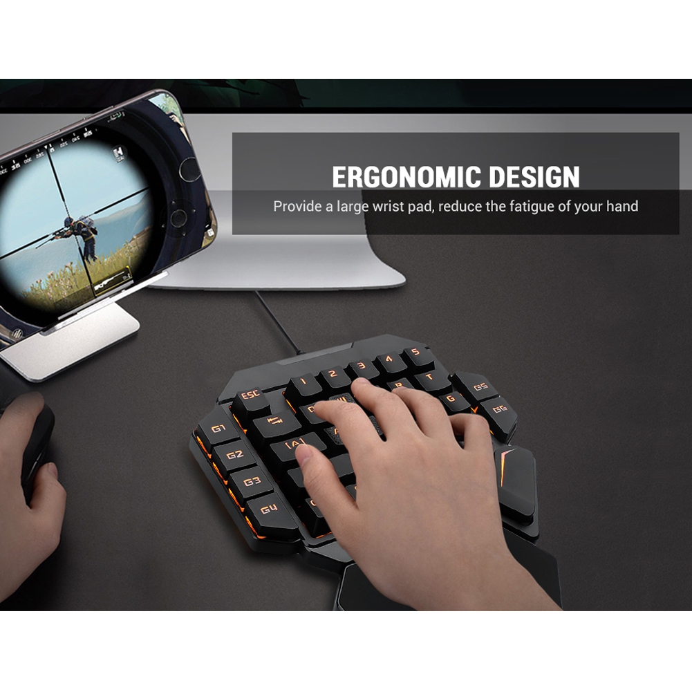 Teclado blacklight teclado com - Gaming Keyboard Half avaliação e preço