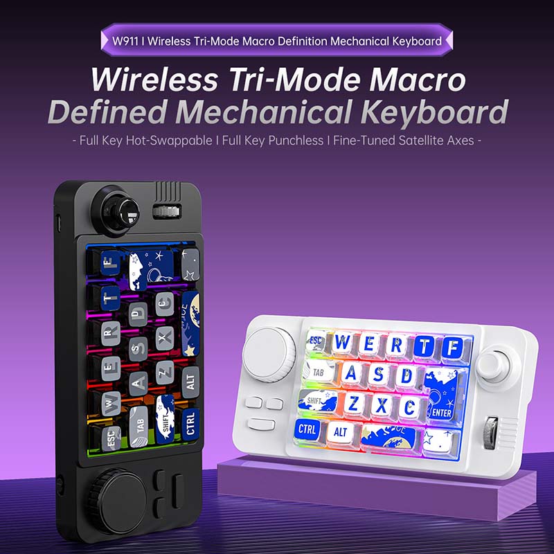 Teclado Gamer W911 Sem Fio Tri - Gaming Keyboard Mechanical Wireless avaliação e preço