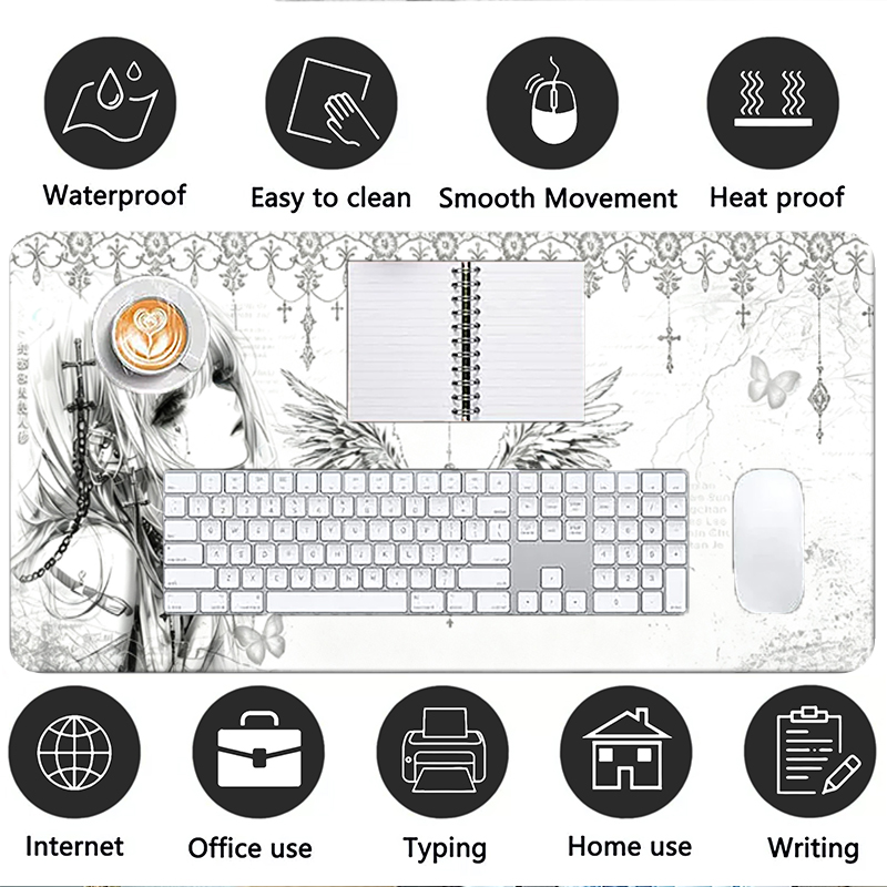 Mousepad de Couro Preto e Bran - Keyboard Gaming Black avaliação e preço